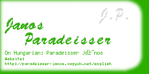 janos paradeisser business card